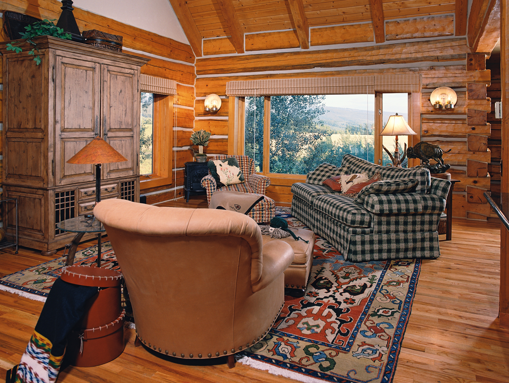 cabin interior, vacation rental
