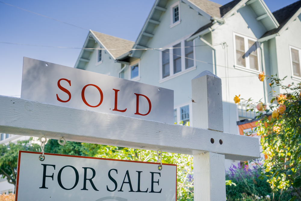 house for sale, sold sign, summer real estate